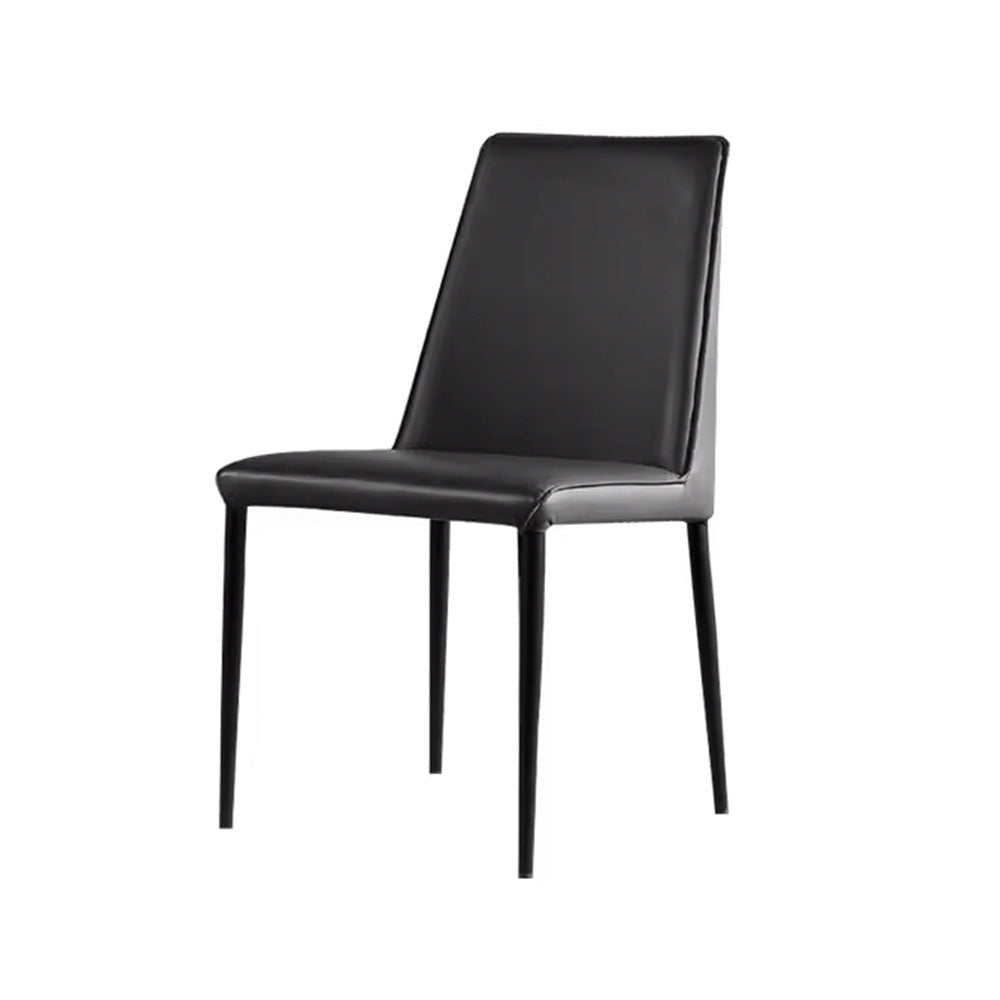 Scaun piele gri trafic intens, scaun horeca Fellini 81,5 x 45 x 42 cm, Homedit - Image 2