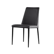Scaun piele gri trafic intens, scaun horeca Fellini 81,5 x 45 x 42 cm, Homedit - Image 2