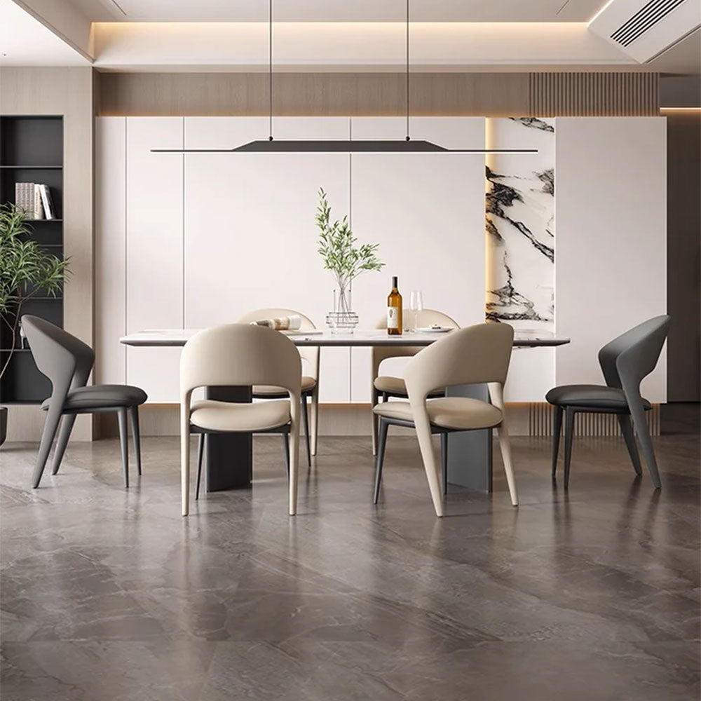 Scaun  Decco, piele bej, 78 (46) x 53 x 56 cm, Homedit - Image 3