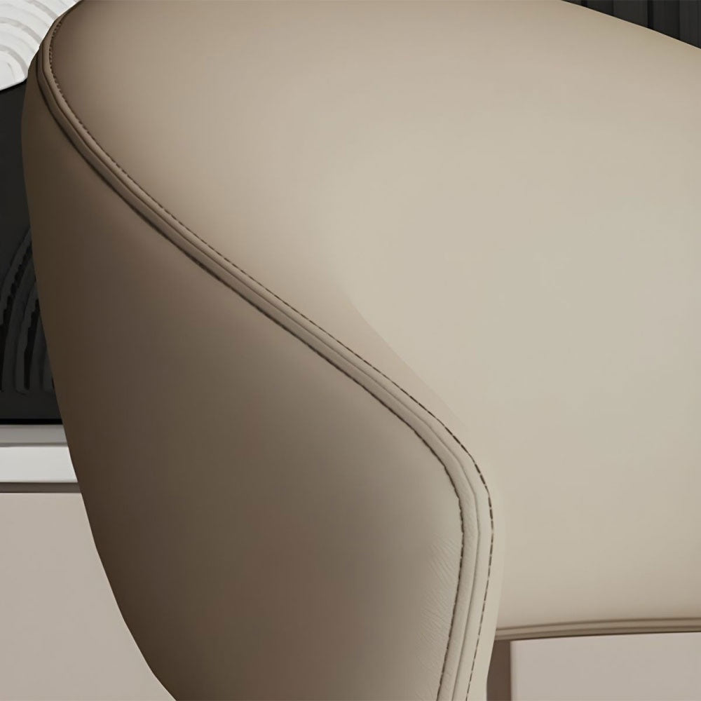 Scaun  Decco, piele bej, 78 (46) x 53 x 56 cm, Homedit - Image 8