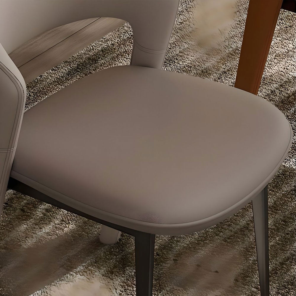 Scaun  Decco, piele bej, 78 (46) x 53 x 56 cm, Homedit - Image 7