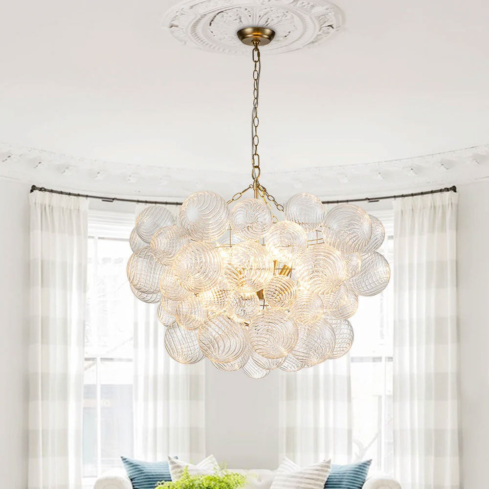 Candelabru Edmonton, sticla si otel, cu 6 sau 12 lumini, Homedit - Image 4
