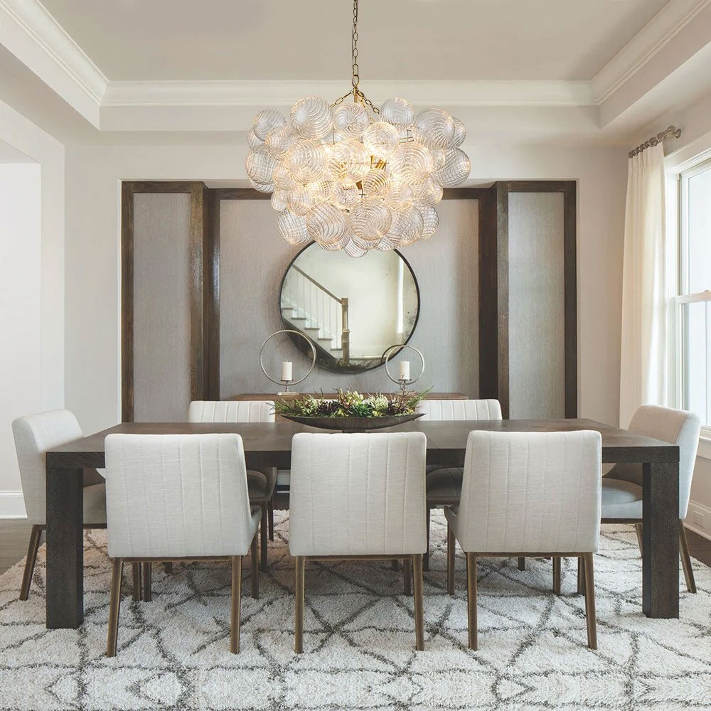 Candelabru Edmonton, sticla si otel, cu 6 sau 12 lumini, Homedit - Image 14