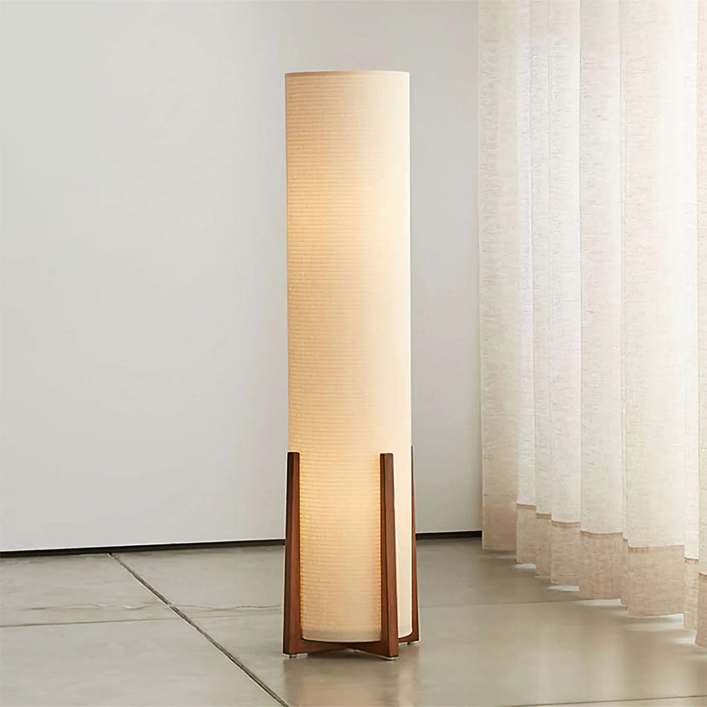 Lampa de podea Bryan, frasin si stofa, 120 x 30 cm, E27, Homedit - Image 9