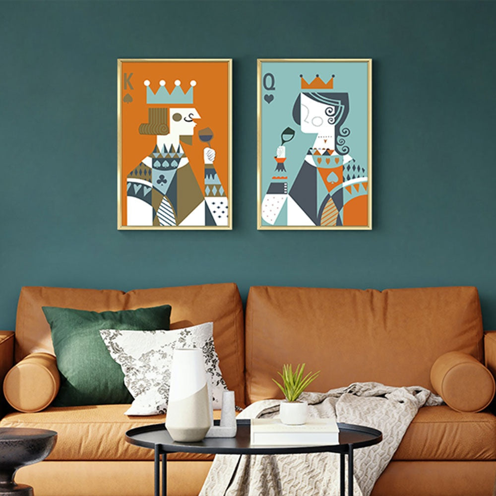 Tablou King & Queen, aliaj de aluminiu + portelan plat, Homedit - Image 6