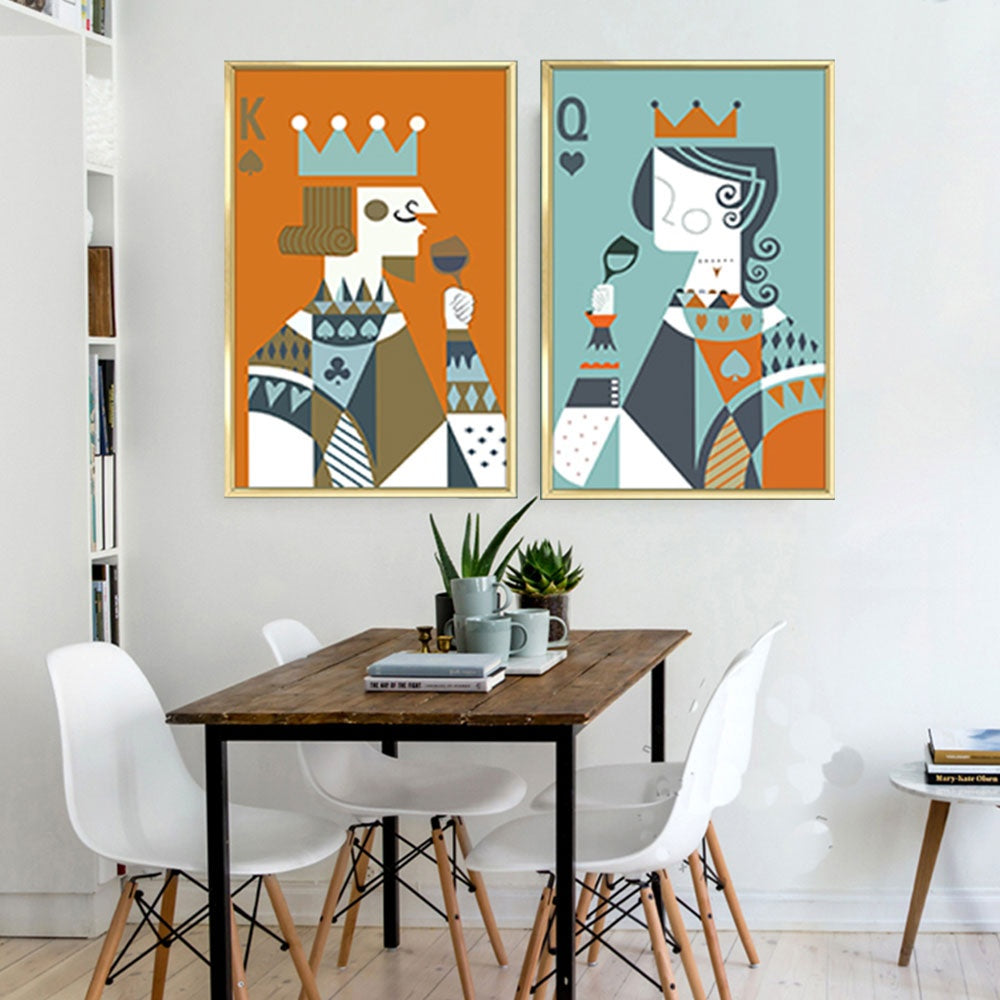 Tablou King & Queen, aliaj de aluminiu + portelan plat, Homedit - Image 4