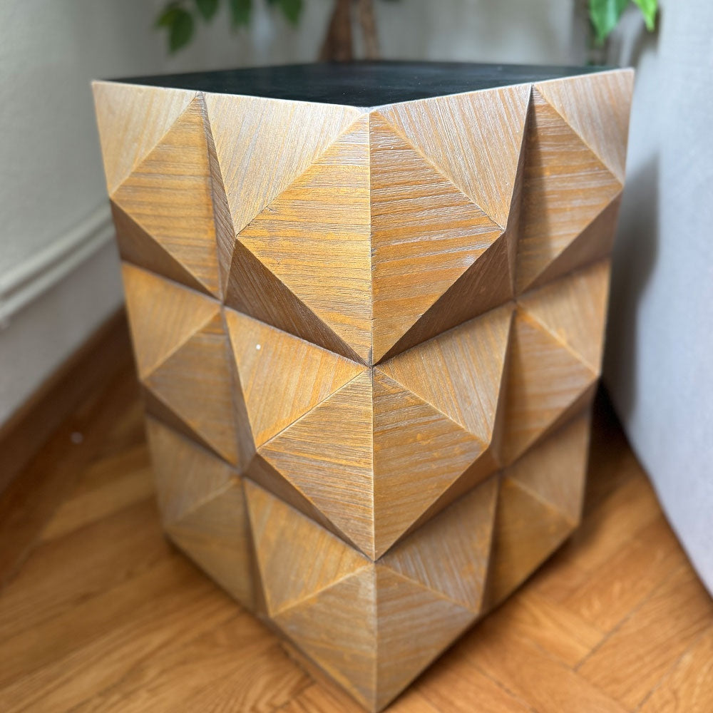 Masuta din lemn masiv pentru cafea si noptiera Brick, Homedit - Image 4