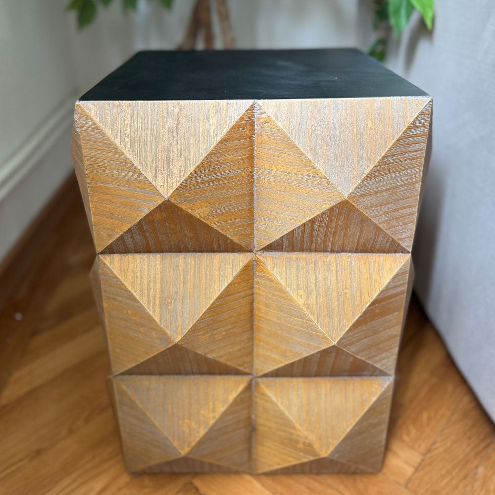 Masuta din lemn masiv pentru cafea si noptiera Brick, Homedit - Image 5