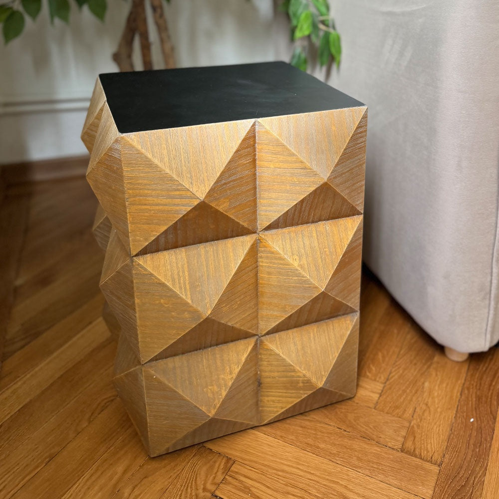 Masuta din lemn masiv pentru cafea si noptiera Brick, Homedit - Image 3