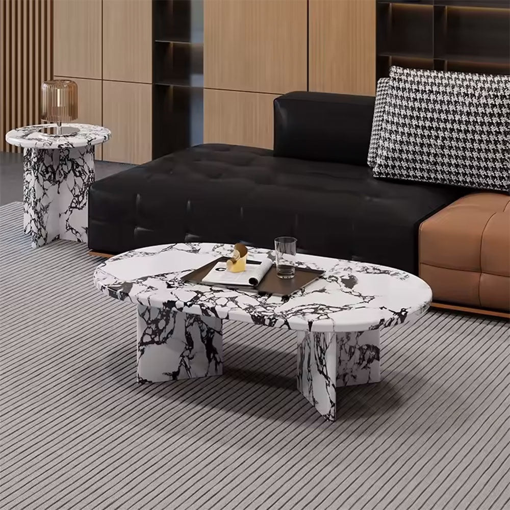 Set masa cafea Grail, masuta premium din Terrazzo, Homedit - Image 4