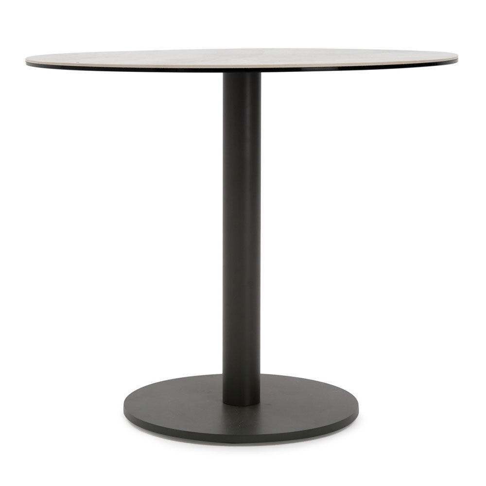 Masa 80 x 75 cm picior metal blat piatra naturală, masa Horeca, masa evenimente, Homedit - Image 3