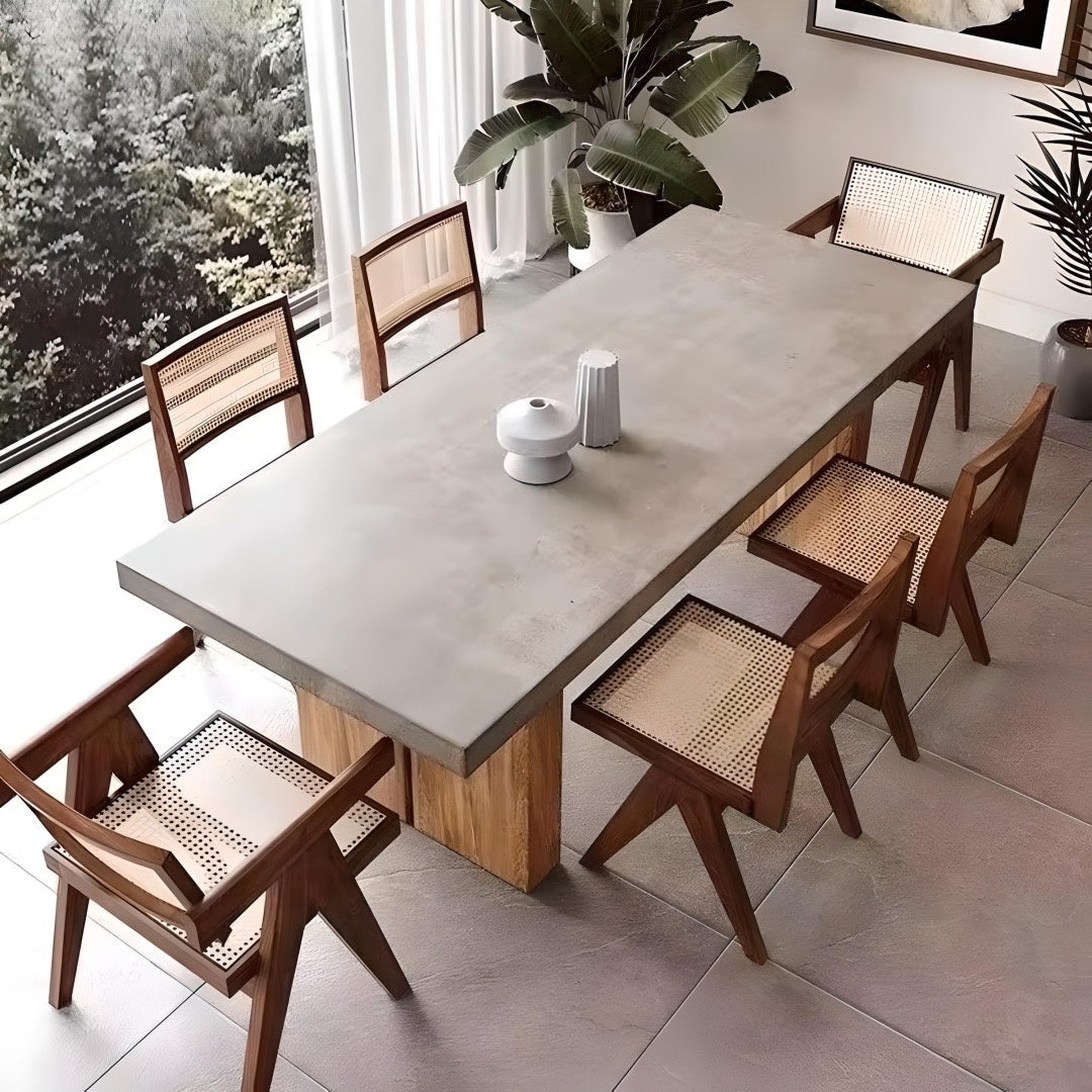 Masa Dining lemn masiv 200 x 80 cm Nordis Pine picioare Martin - Image 5