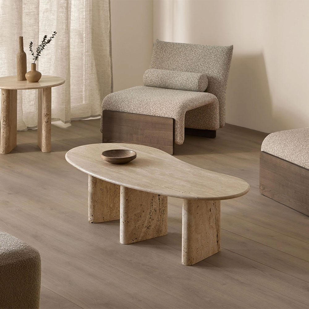 Masa cafea premium Carlo, piatra naturala, 128 x 58 x 40 cm, Homedit - Image 3