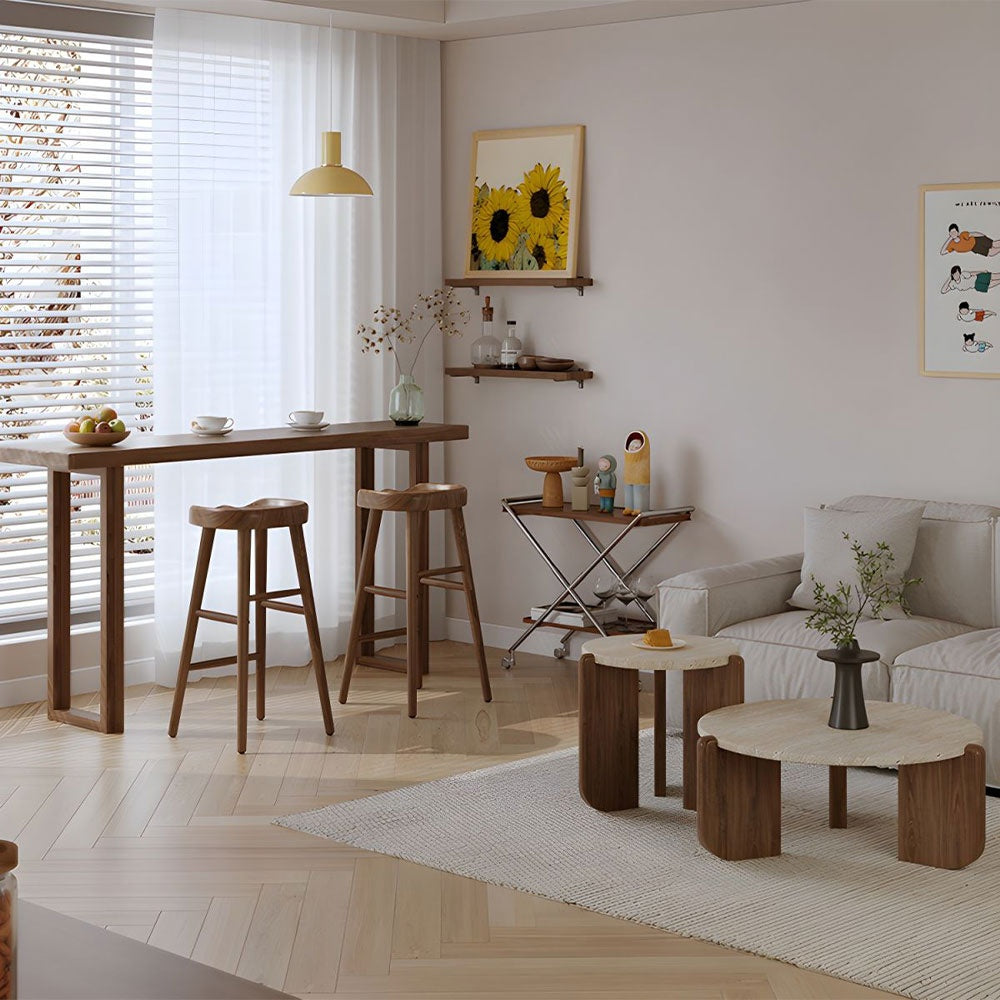 Scaun de bar Bellows, din lemn, 40 x 40 x 75 cm, Homedit - Image 7