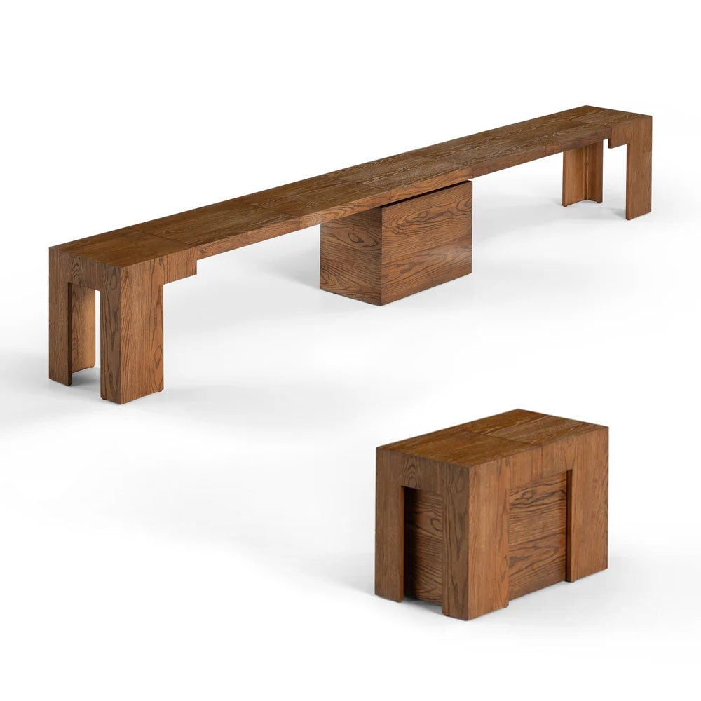 Masa extensibila 45 cm la 300 cm Even, din lemn masiv, Homedit - Image 18