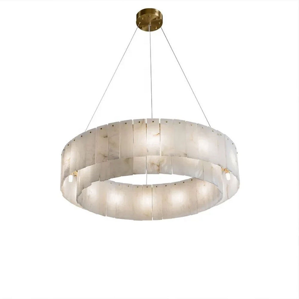 Candelabru din marmura naturala si 3 tipuri de lumini, 60 x 60 cm, Corp de iluminat Davano, Homedit - Image 9