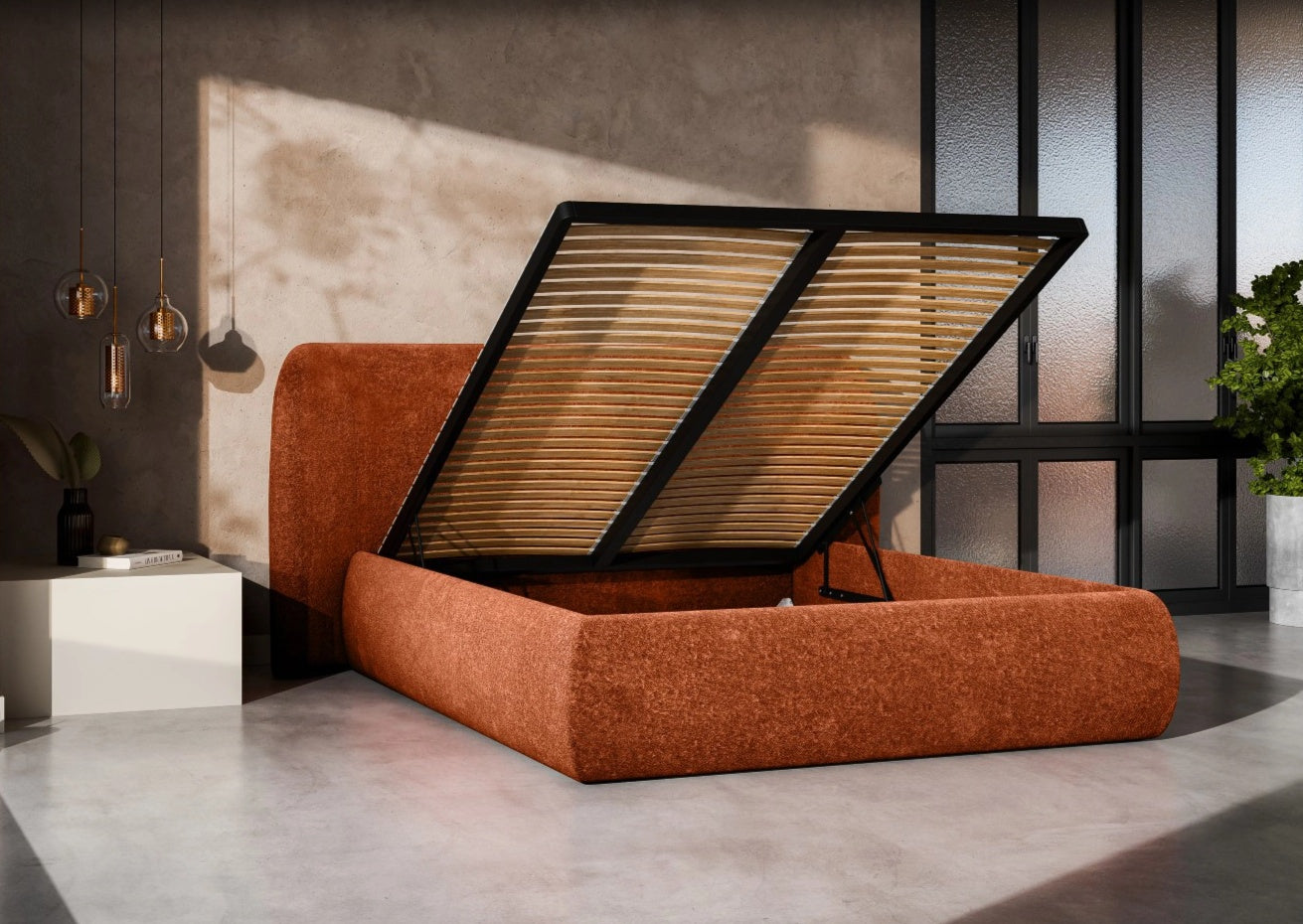 Pat premium Laverto, cu lada pneumatica, 180 x 200 cm, Homedit - Image 3