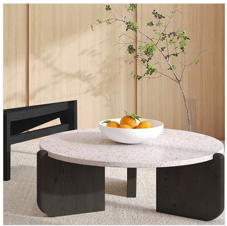 Set doua mese mese lemn si trrazzo , Luce, stejar rosu si Terrazzo, Homedit - Image 5