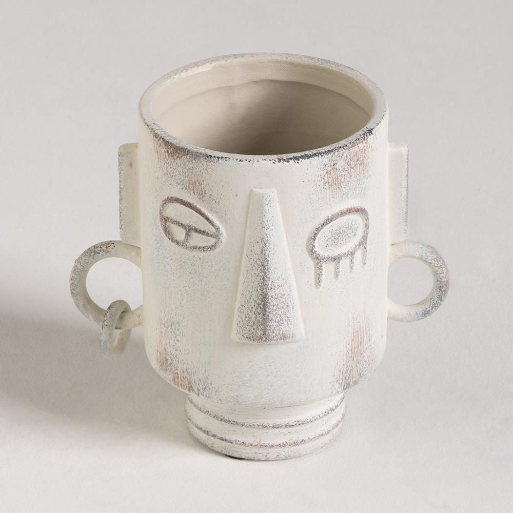 Vaza ceramica Gunna, 22 x 21 cm, alb, Homedit - Image 8