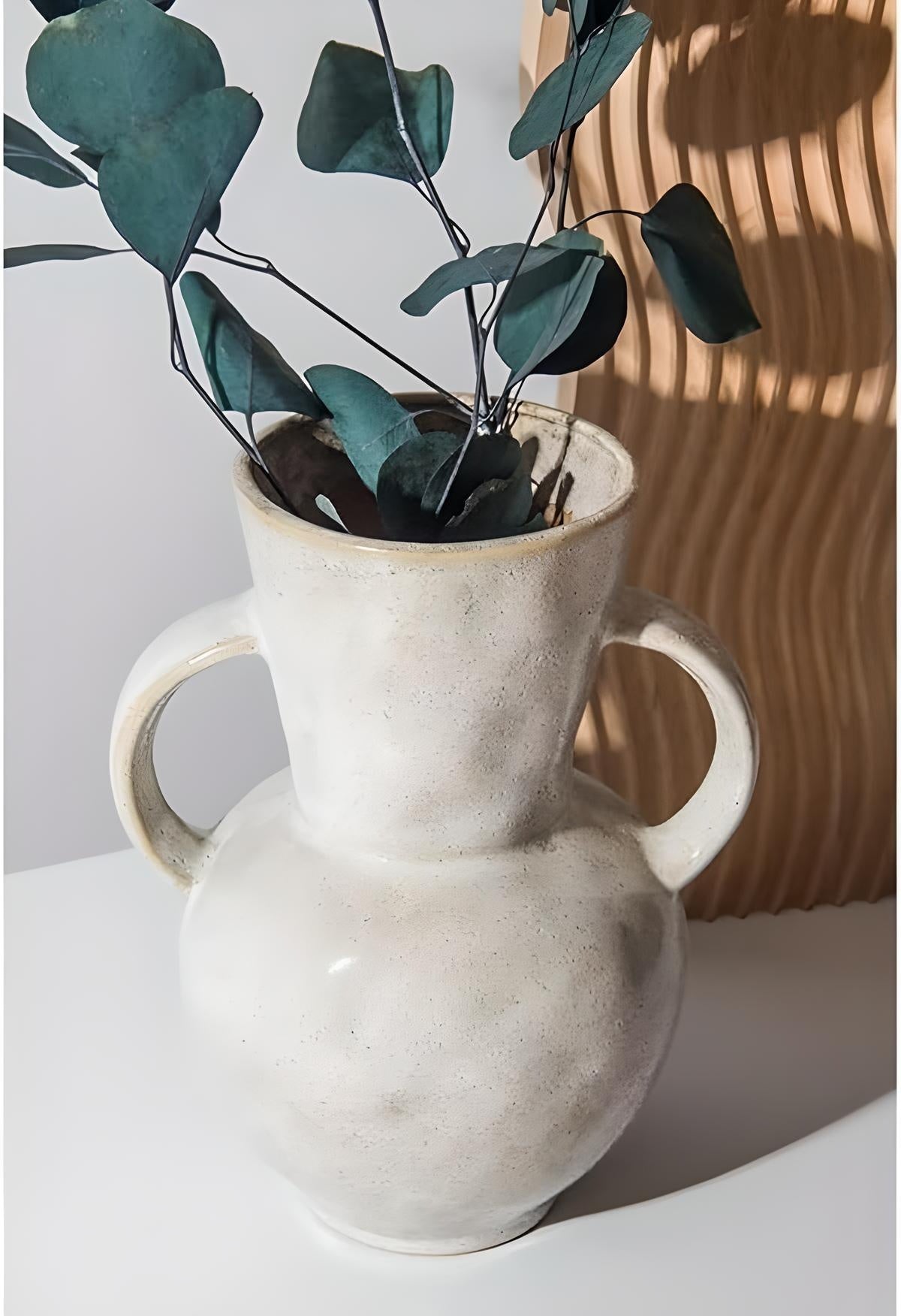 vaza ceramica blunt, 25 x 19,5 x 11 cm, bej, homedit - Image 3