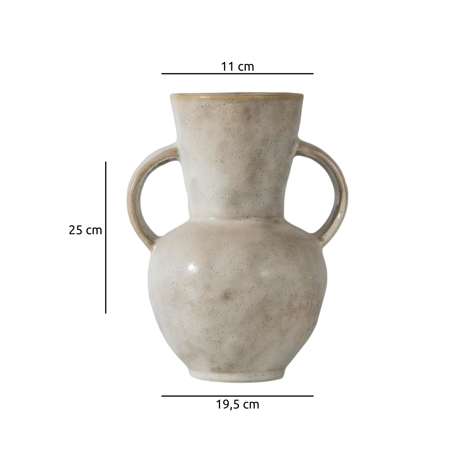 vaza ceramica blunt, 25 x 19,5 x 11 cm, bej, homedit - Image 7