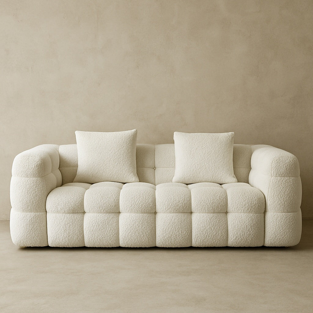 Canapea din catifea sau bouclee Rivo, Homedit - Image 3