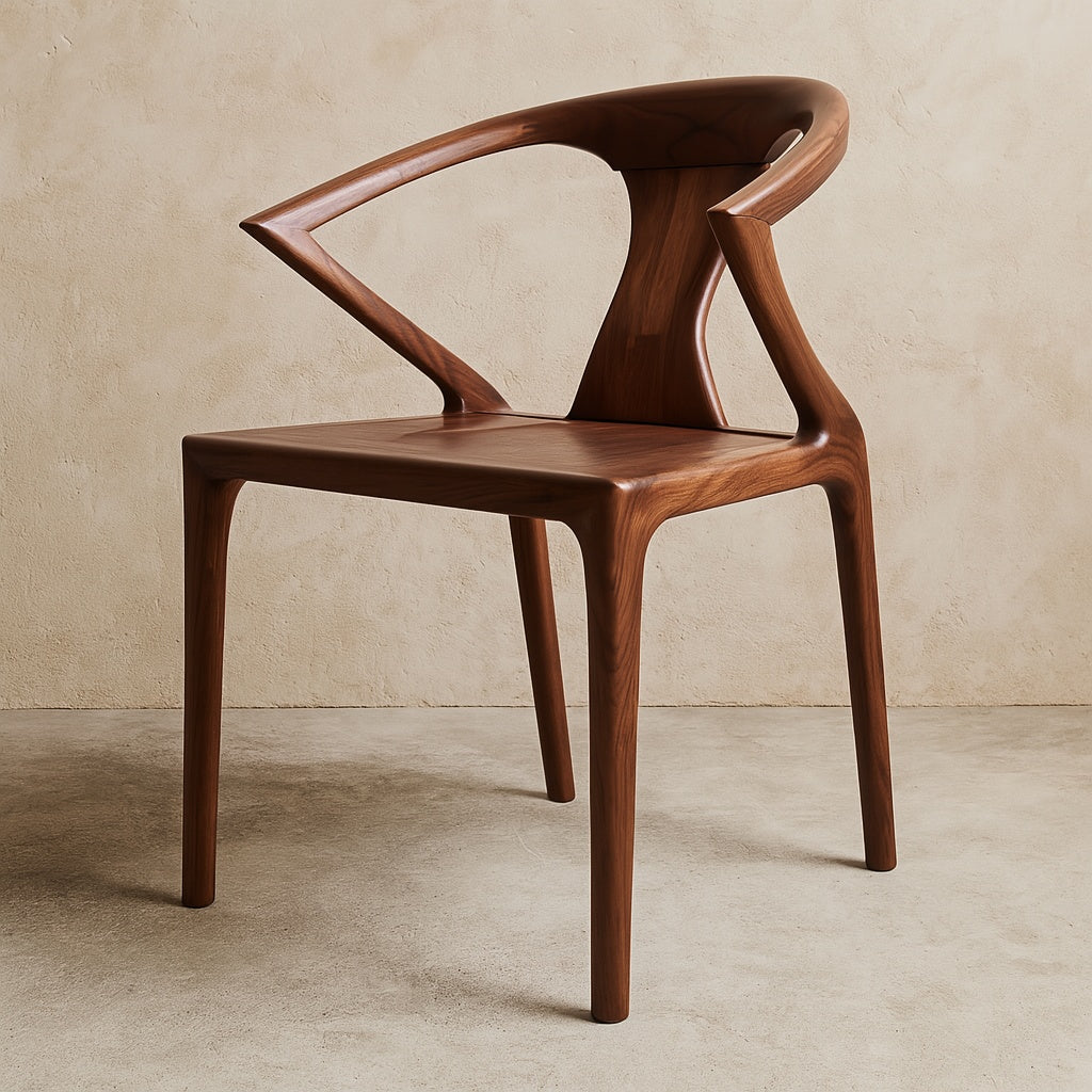 Scaun lemn masiv premium Nut, Homedit - Image 3