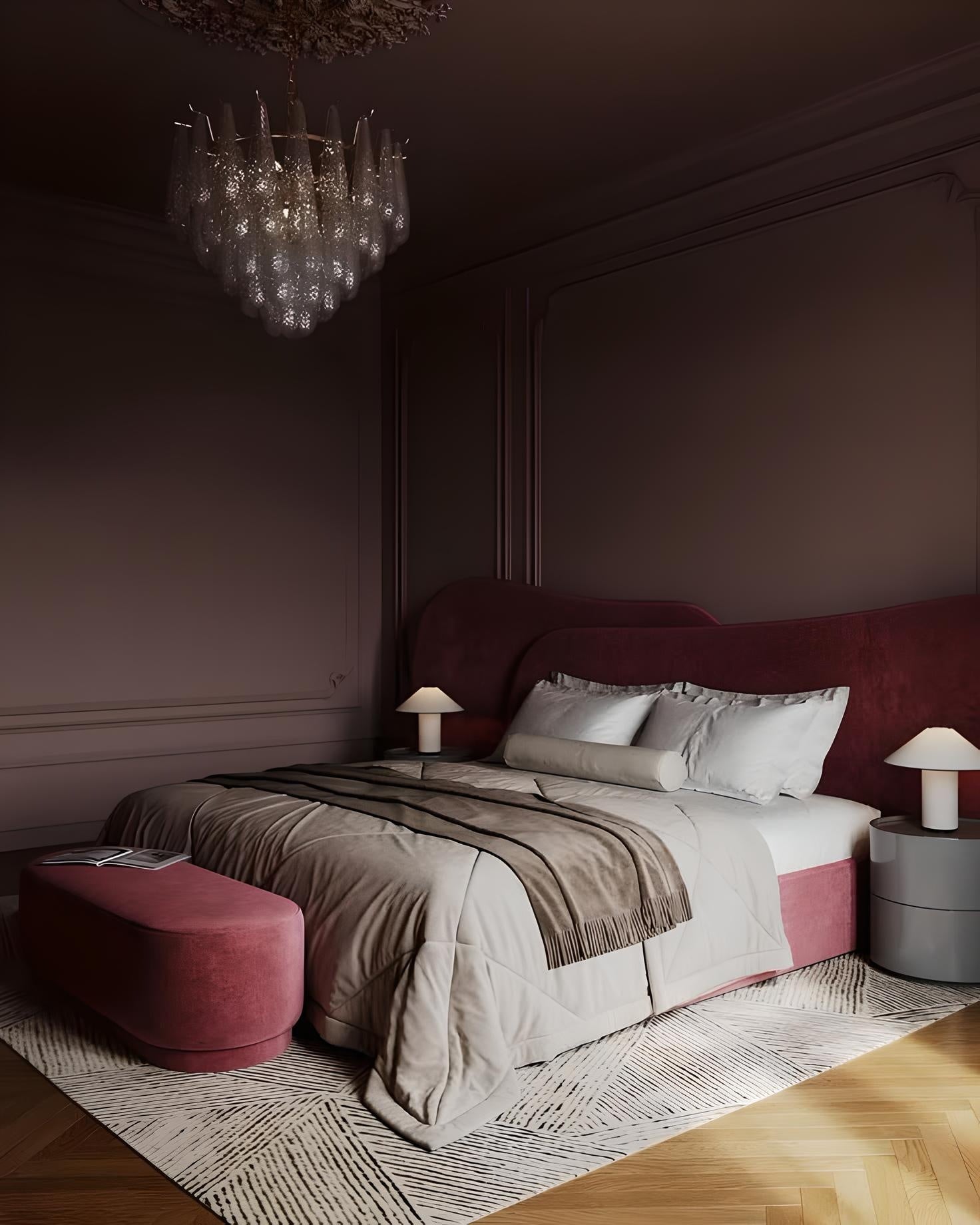 pat premium Arco tapitat, cadru lemn masiv, Homedit - Image 5