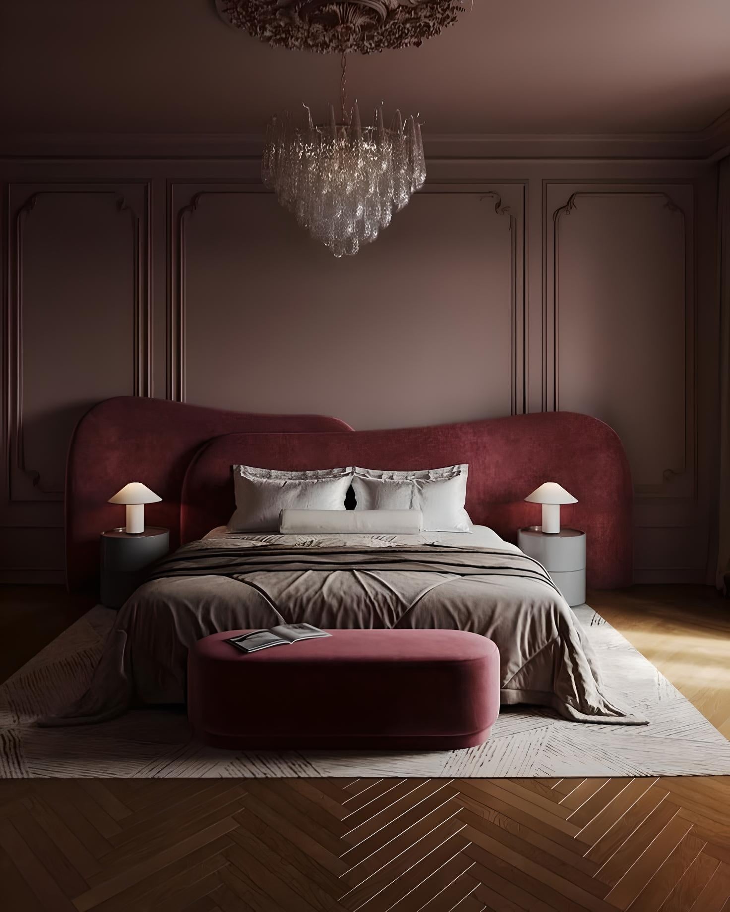 pat premium Arco tapitat, cadru lemn masiv, Homedit - Image 3