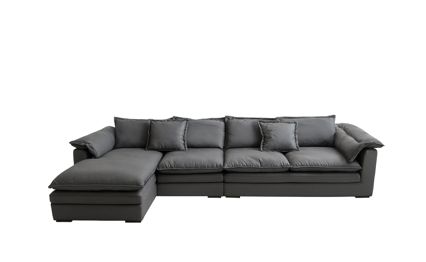 Alyma colțar gri 3.3 m, realizată din material tehnologic anti-pată, Homedit - Image 2