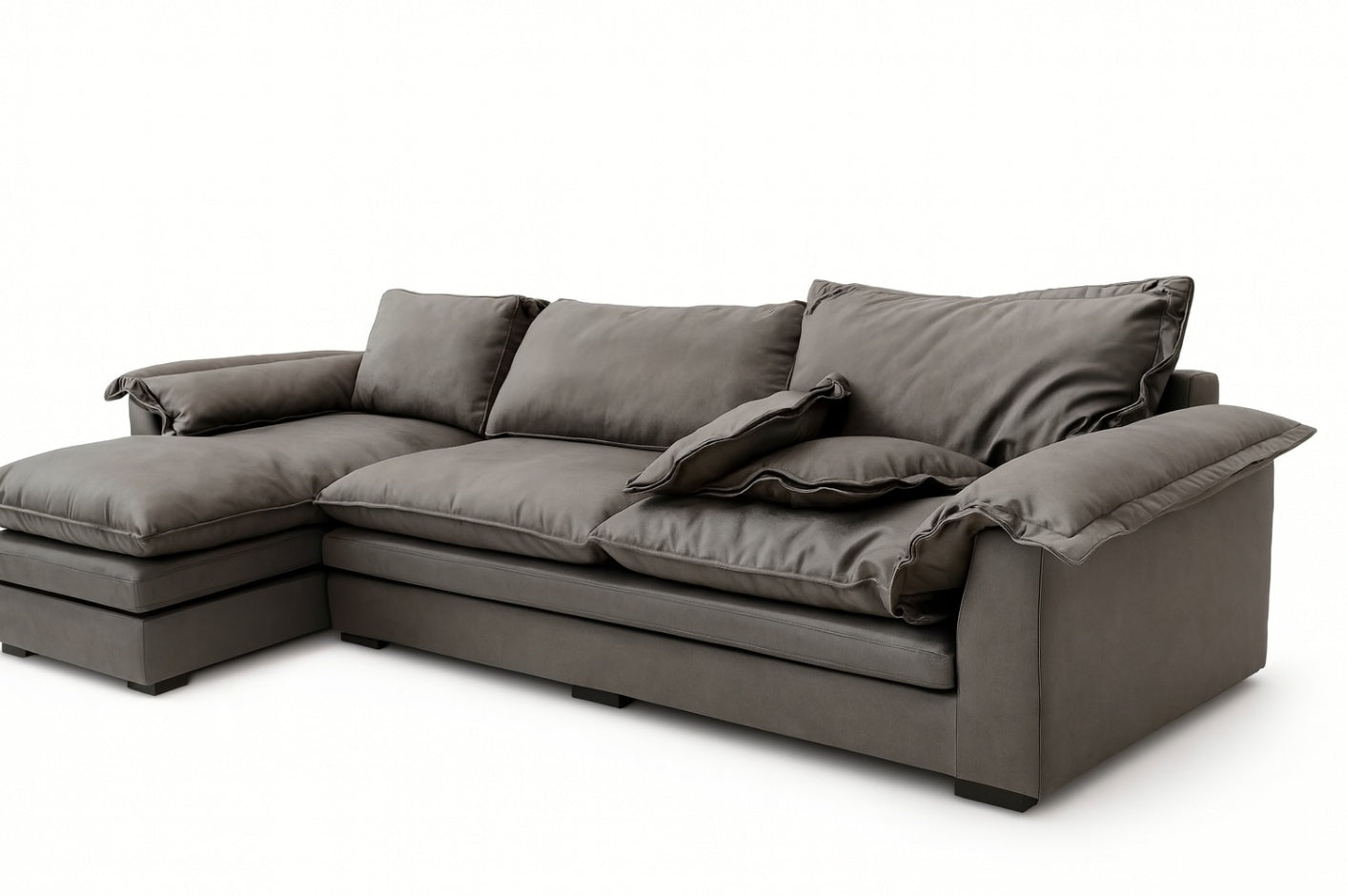 Alyma colțar gri 3.3 m, realizată din material tehnologic anti-pată, Homedit - Image 5