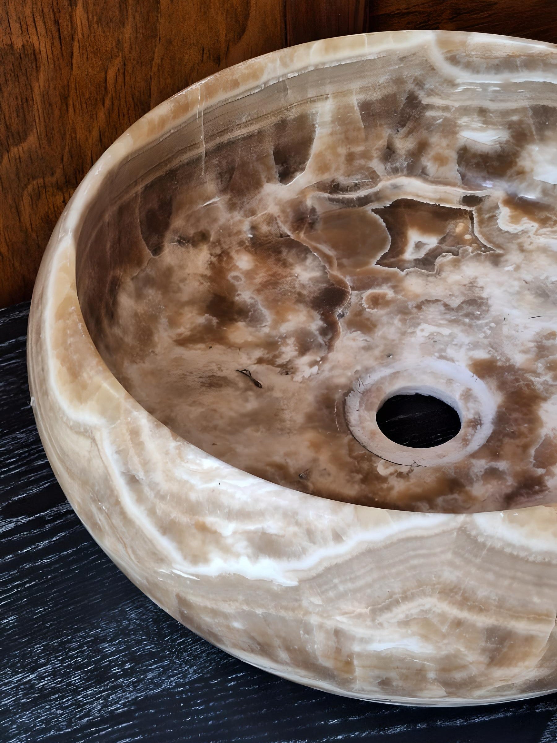 lavoar realizat din onix 38 cm x 15 cm fluvia, homedit - Image 4