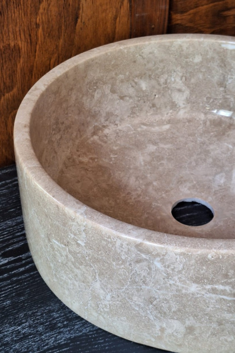 lavoar din piatra naturala, 38 cm x 15 cm caliza , homedit - Image 3