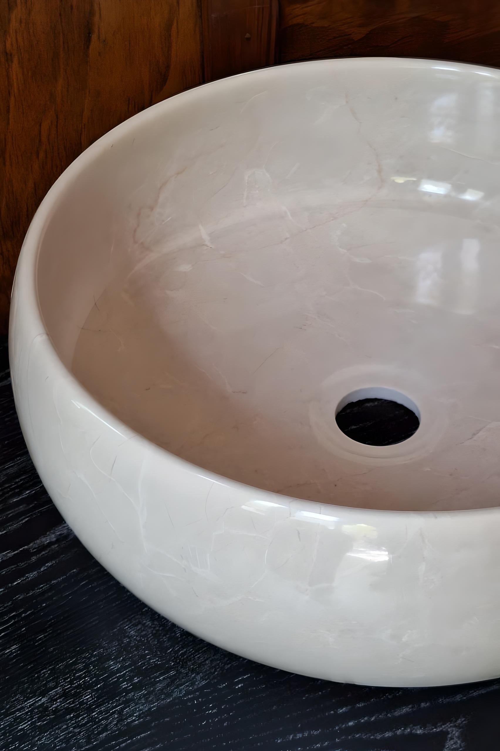 lavoar din piatra naturala 38 cm x 15 cm creta, homedit - Image 4