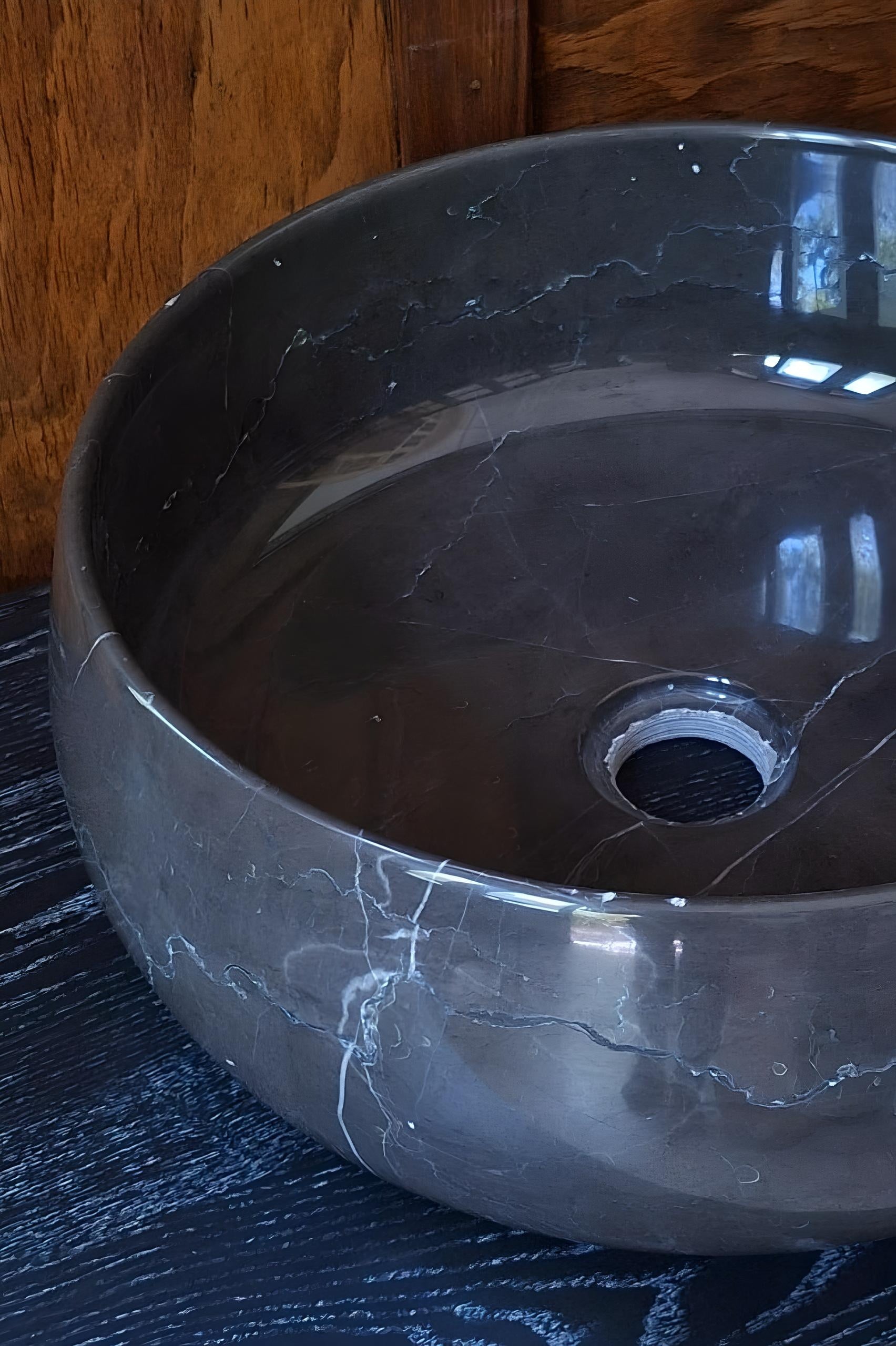 lavoar realizat din marmura neagra 38 cm x 15 cm nerro, lavoar homedit - Image 4