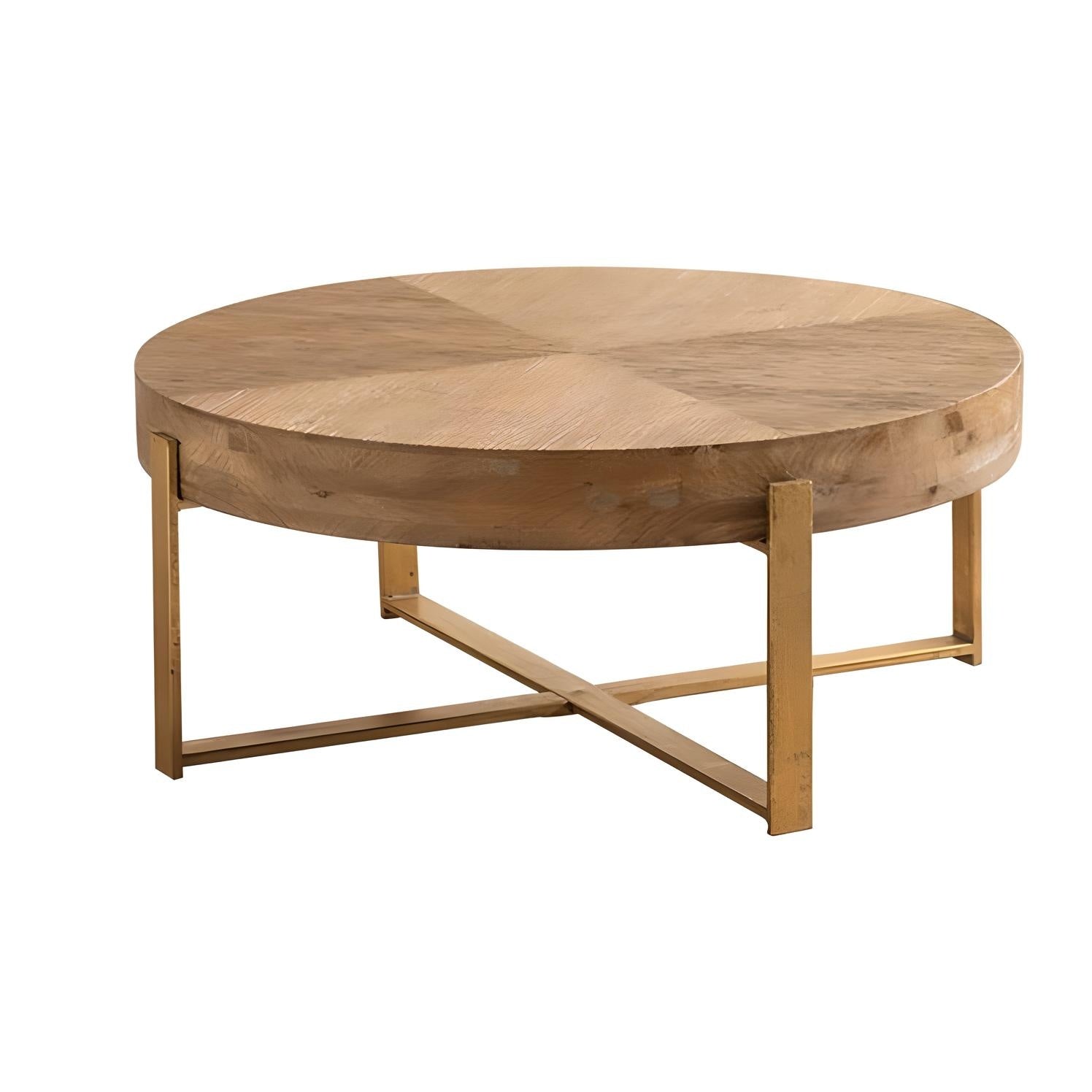 Masa de cafea 82 cm, lemn masiv ColisRound, Homedit - Image 2