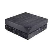 Masa cafea lemn masiv si marmura 80 x 80 x 31 cm Zircon, Homedit - Image 11