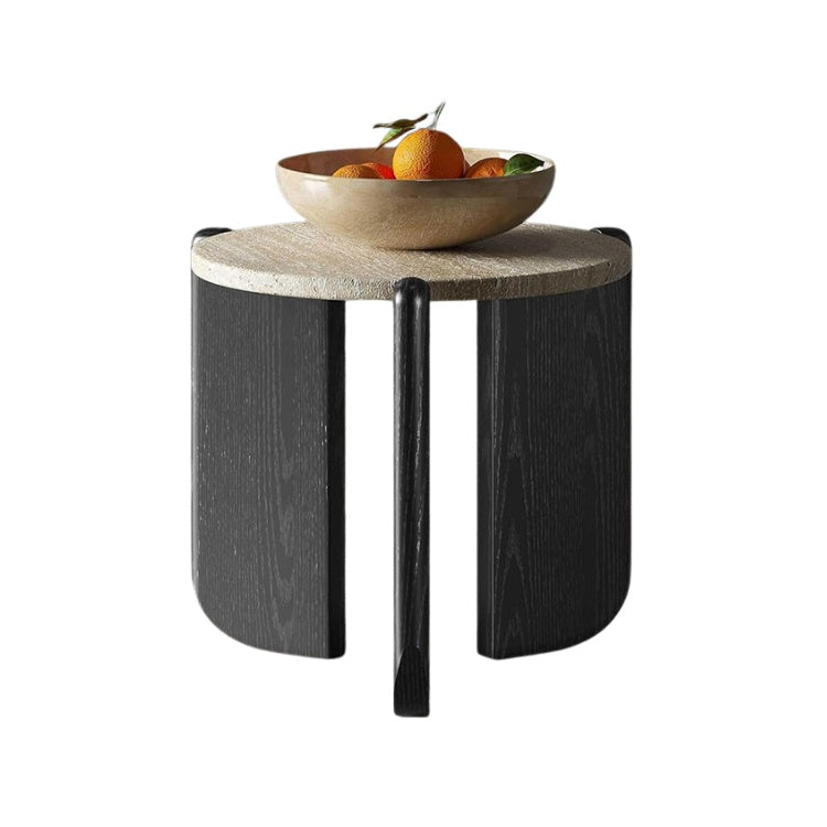 Masuta de cafea Luce, 50 x 50 cm, stejar rosu si Terrazzo, Homedit - Image 5