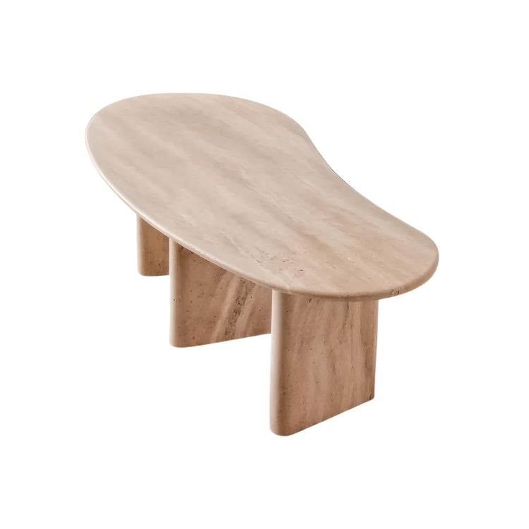 Masa cafea premium Carlo, piatra naturala, 128 x 58 x 40 cm, Homedit - Image 2