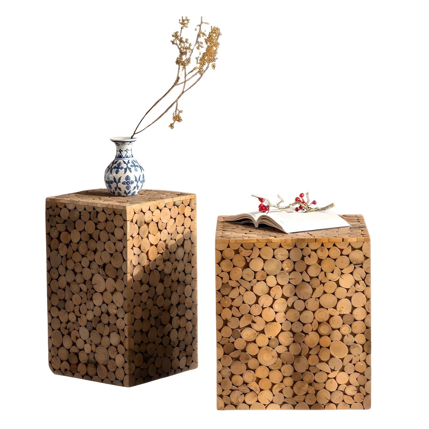 Masuta cafea premium, lemn masiv Trunk, Homedit - Image 2
