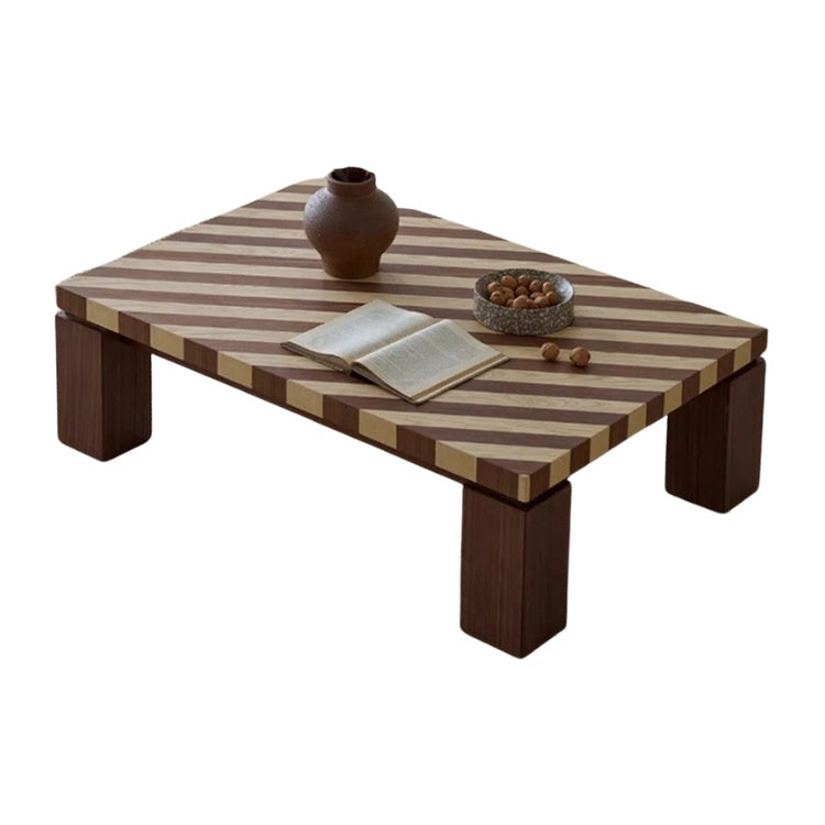 Masuta de cafea Stripes din lemn masiv de stejar, 135 cm x 60 cm x 38 cm, Homedit - Image 2