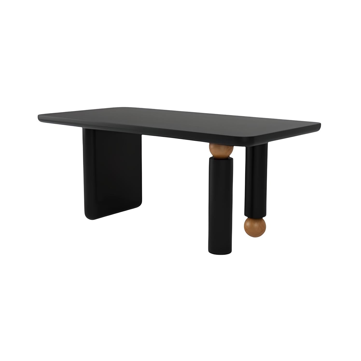 Masa dining sau birou din lemn de stejar 140 cm Gaoli, Homedit - Image 2