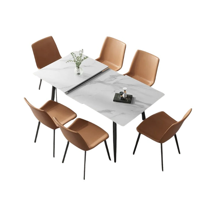 Masa Dining Extensibila Rochelle Marble, Premium, Homedit - Image 8