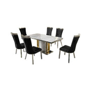 Masa Dining Moonlit Silver, Premium, 220 x 100 x 75 cm, Homedit - Image 2