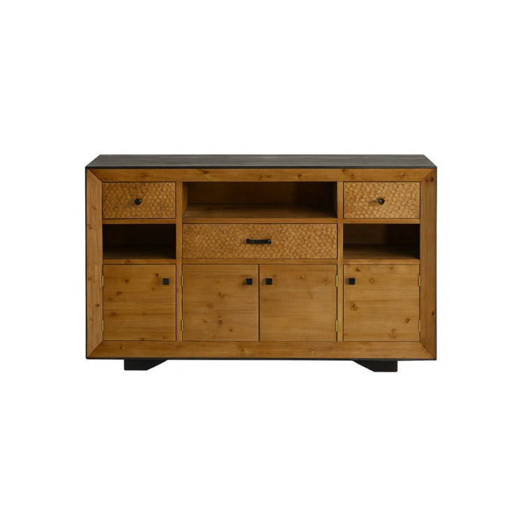 Consola mobilier din lemn masiv, comoda Wabi, 160 cm x 95 cm x 40 cm, Homedit - Image 2