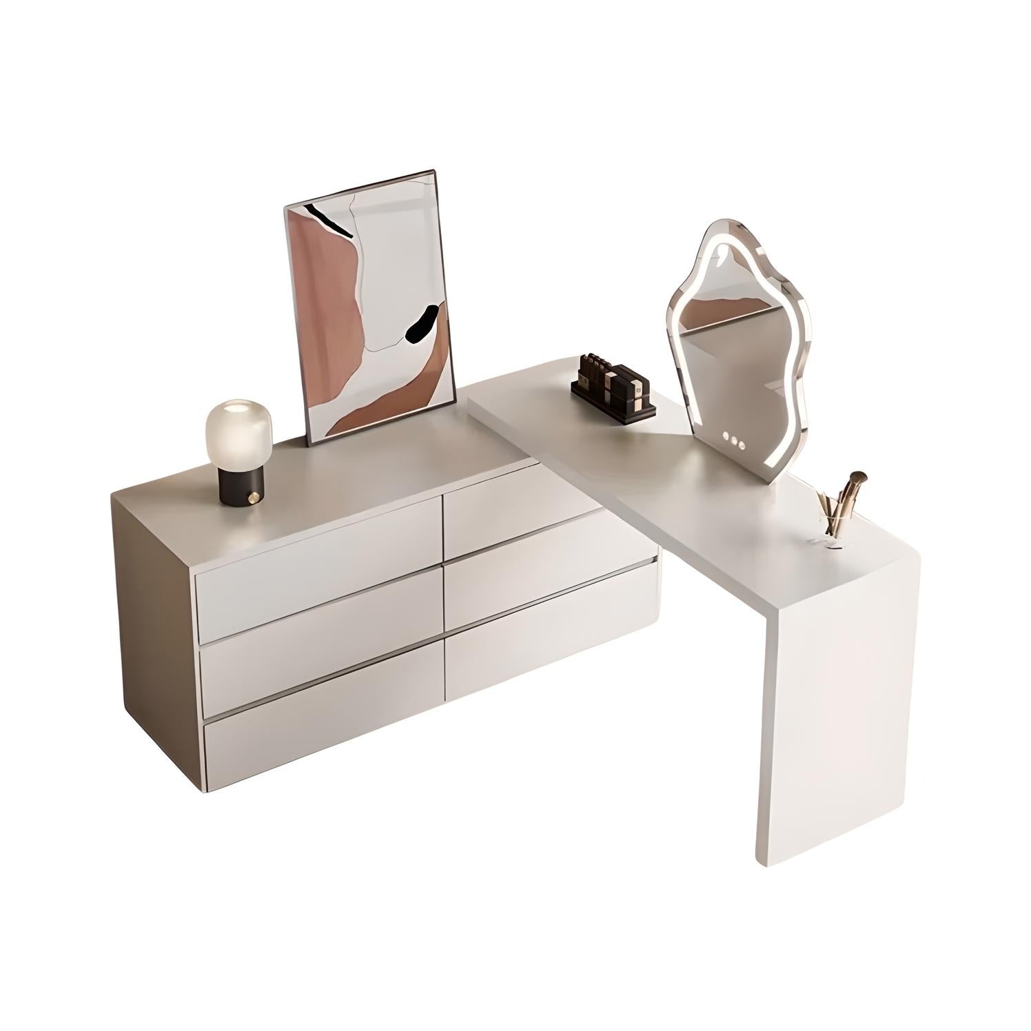 Masa de toaleta premium, masa make-up Stunny 120 cm x 40 cm x 75 cm, Homedit - Image 9
