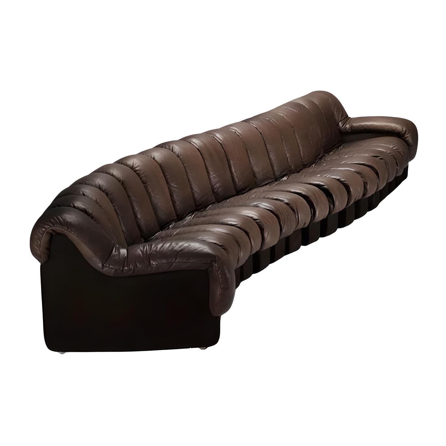 Canapea modulara premium Snake, 24 buc din lemn masiv si tapiterie piele, Homedit - Image 9