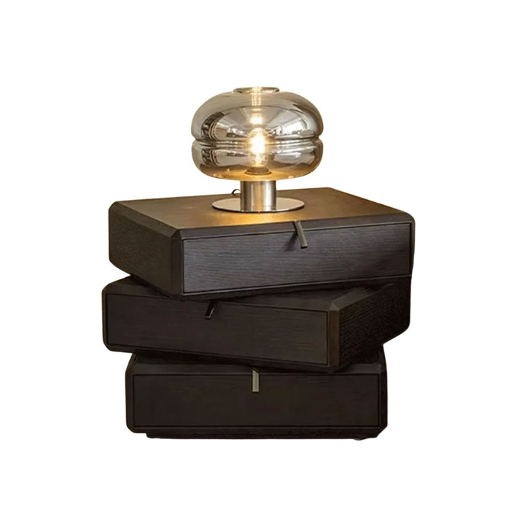 Noptiera Opus Smoky Brown, cu sertare rotative, 50 x 40 x 50 cm, Homedit - Image 12