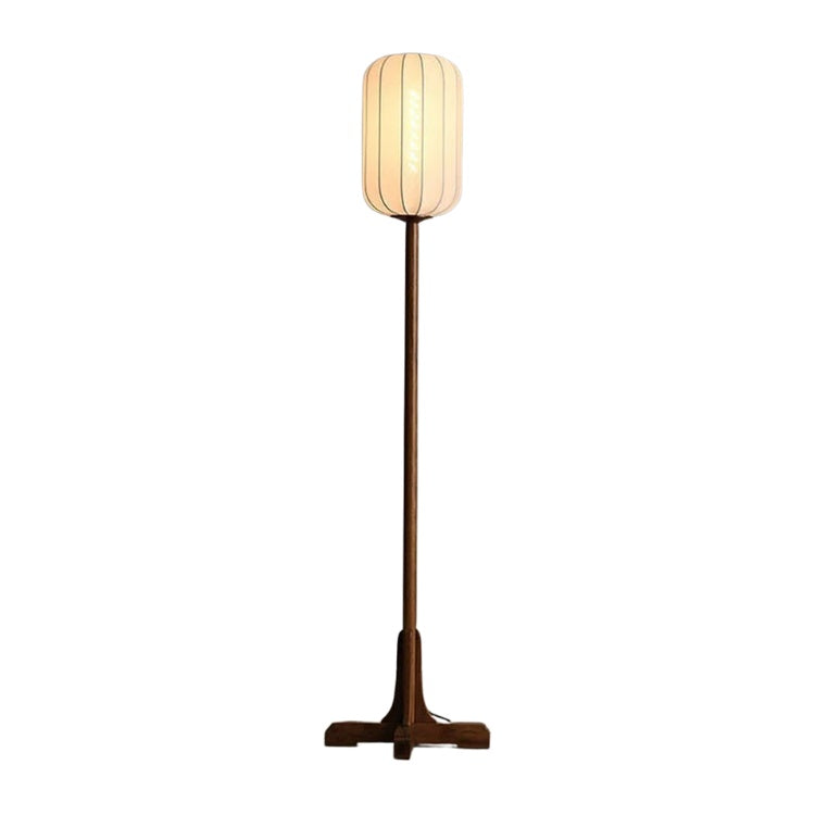 Lampa de podea Aoky, stejar si stofa, 175 x 26 cm, E27, Homedit - Image 2