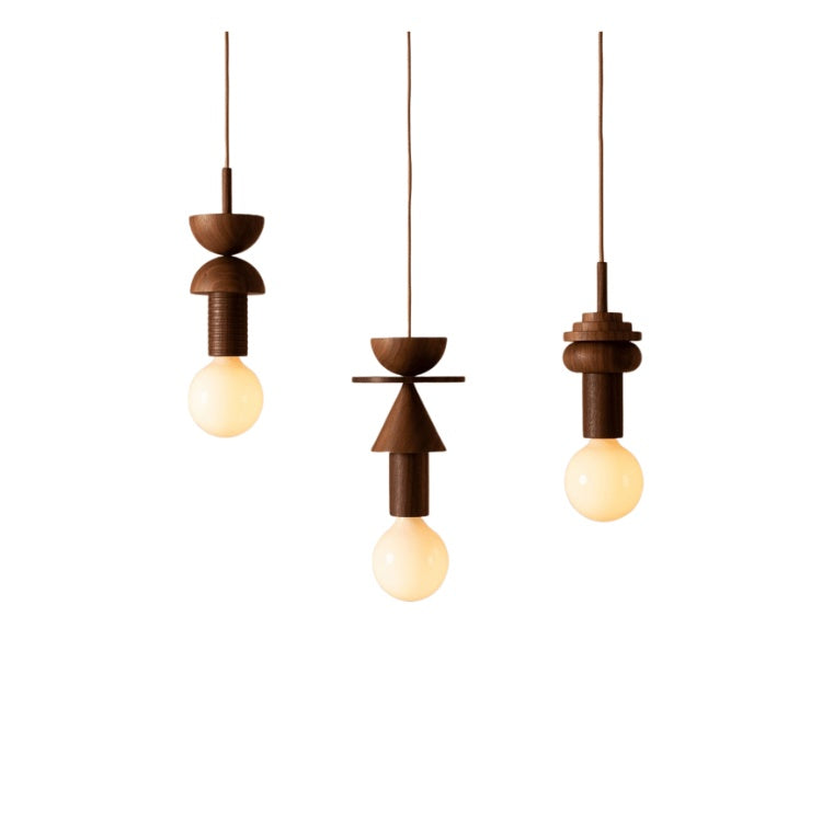 Lampa suspendata Century 3 din lemn de frasin, 9.5 cm x 32 cm, Homedit - Image 2